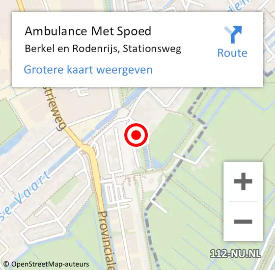 Locatie op kaart van de 112 melding: Ambulance Met Spoed Naar Berkel en Rodenrijs, Stationsweg op 17 september 2024 13:17