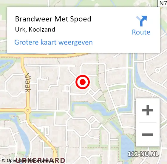 Locatie op kaart van de 112 melding: Brandweer Met Spoed Naar Urk, Kooizand op 17 september 2024 16:23