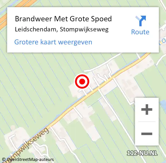 Locatie op kaart van de 112 melding: Brandweer Met Grote Spoed Naar Leidschendam, Stompwijkseweg op 17 september 2024 18:33