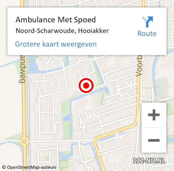 Locatie op kaart van de 112 melding: Ambulance Met Spoed Naar Noord-Scharwoude, Hooiakker op 17 september 2024 19:12