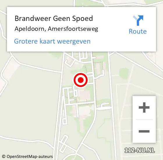 Locatie op kaart van de 112 melding: Brandweer Geen Spoed Naar Apeldoorn, Amersfoortseweg op 17 september 2024 20:09