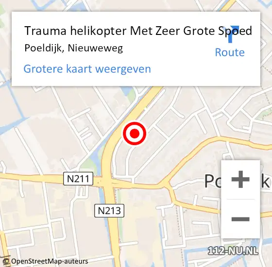 Locatie op kaart van de 112 melding: Trauma helikopter Met Zeer Grote Spoed Naar Poeldijk, Nieuweweg op 17 september 2024 20:23