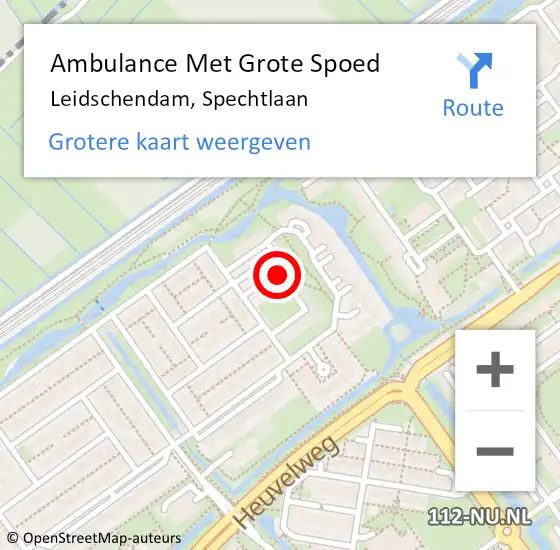 Locatie op kaart van de 112 melding: Ambulance Met Grote Spoed Naar Leidschendam, Spechtlaan op 17 september 2024 20:24