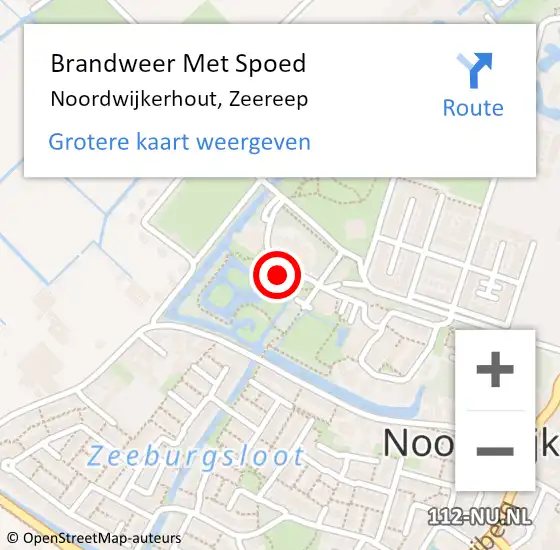 Locatie op kaart van de 112 melding: Brandweer Met Spoed Naar Noordwijkerhout, Zeereep op 17 september 2024 21:19