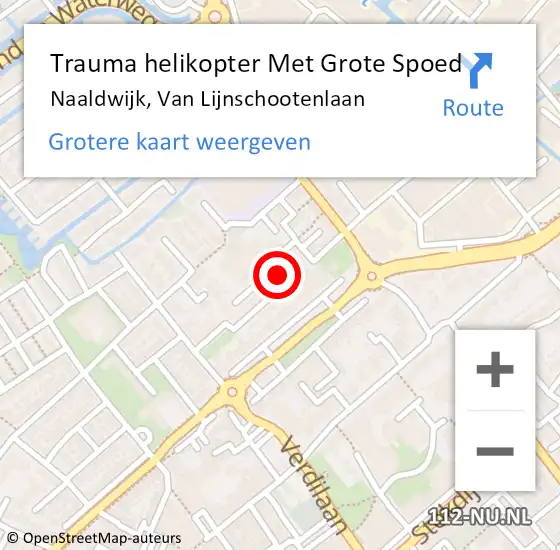 Locatie op kaart van de 112 melding: Trauma helikopter Met Grote Spoed Naar Naaldwijk, Van Lijnschootenlaan op 17 september 2024 23:27