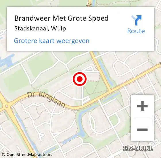 Locatie op kaart van de 112 melding: Brandweer Met Grote Spoed Naar Stadskanaal, Wulp op 18 september 2024 06:13