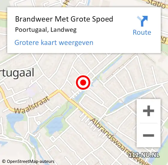 Locatie op kaart van de 112 melding: Brandweer Met Grote Spoed Naar Poortugaal, Landweg op 18 september 2024 06:22