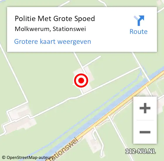 Locatie op kaart van de 112 melding: Politie Met Grote Spoed Naar Molkwerum, Stationswei op 18 september 2024 08:39