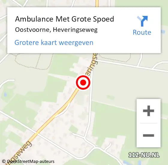 Locatie op kaart van de 112 melding: Ambulance Met Grote Spoed Naar Oostvoorne, Heveringseweg op 18 september 2024 10:18