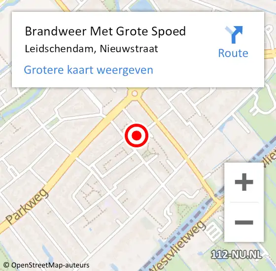 Locatie op kaart van de 112 melding: Brandweer Met Grote Spoed Naar Leidschendam, Nieuwstraat op 18 september 2024 13:05