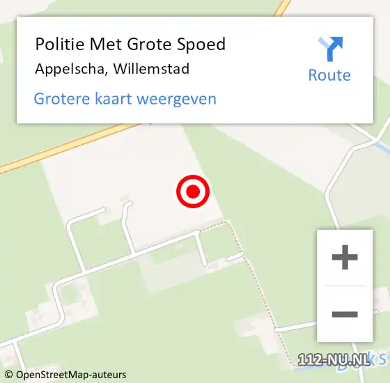 Locatie op kaart van de 112 melding: Politie Met Grote Spoed Naar Appelscha, Willemstad op 18 september 2024 16:09