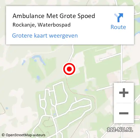 Locatie op kaart van de 112 melding: Ambulance Met Grote Spoed Naar Rockanje, Waterbospad op 18 september 2024 16:17