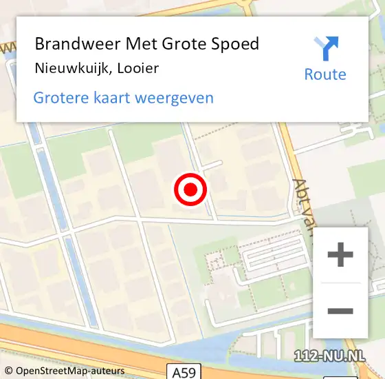 Locatie op kaart van de 112 melding: Brandweer Met Grote Spoed Naar Nieuwkuijk, Looier op 18 september 2024 16:28