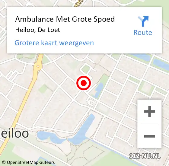 Locatie op kaart van de 112 melding: Ambulance Met Grote Spoed Naar Heiloo, De Loet op 19 september 2024 00:13