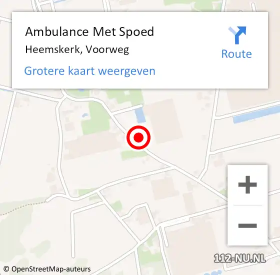 Locatie op kaart van de 112 melding: Ambulance Met Spoed Naar Heemskerk, Voorweg op 19 september 2024 00:27