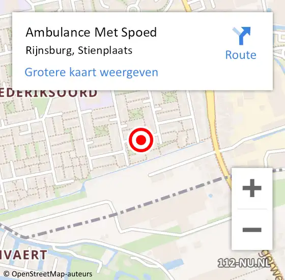 Locatie op kaart van de 112 melding: Ambulance Met Spoed Naar Rijnsburg, Stienplaats op 19 september 2024 09:19