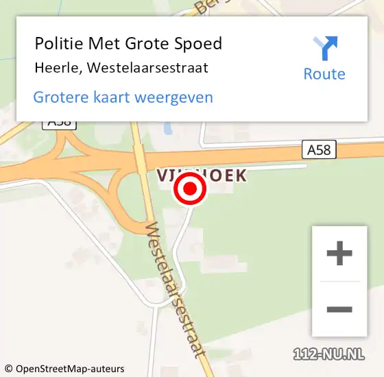 Locatie op kaart van de 112 melding: Politie Met Grote Spoed Naar Heerle, Westelaarsestraat op 19 september 2024 09:38