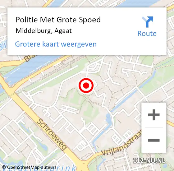 Locatie op kaart van de 112 melding: Politie Met Grote Spoed Naar Middelburg, Agaat op 19 september 2024 12:59