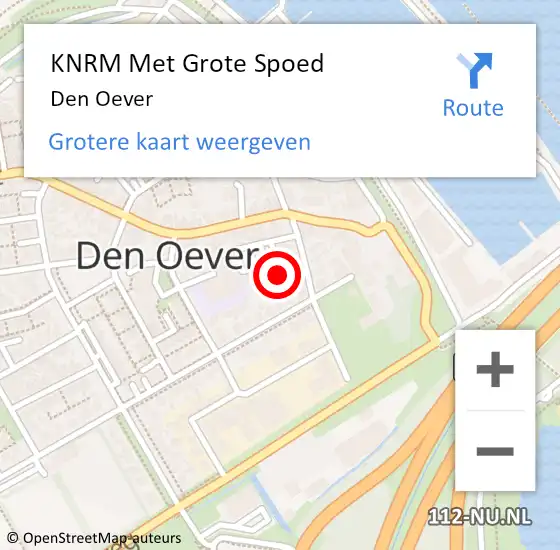 Locatie op kaart van de 112 melding: KNRM Met Grote Spoed Naar Den Oever op 19 september 2024 16:06