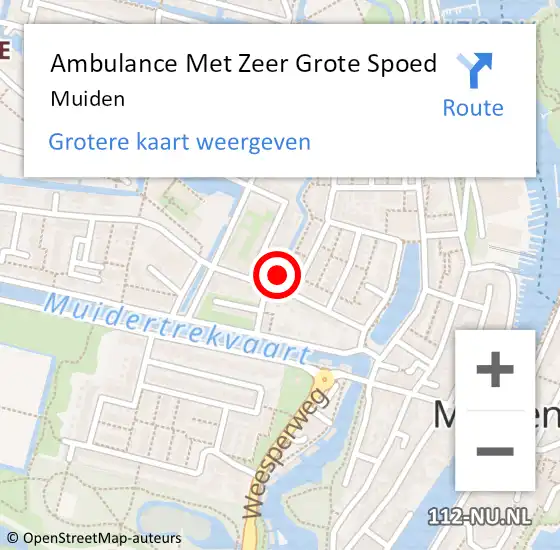 Locatie op kaart van de 112 melding: Ambulance Met Zeer Grote Spoed Naar Muiden op 19 september 2024 16:37