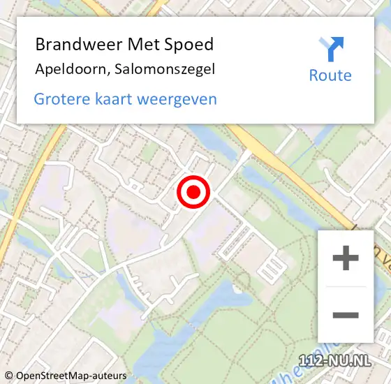 Locatie op kaart van de 112 melding: Brandweer Met Spoed Naar Apeldoorn, Salomonszegel op 19 september 2024 16:45