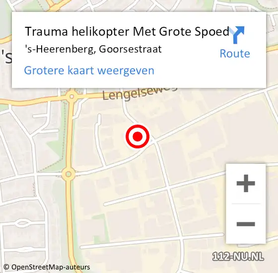 Locatie op kaart van de 112 melding: Trauma helikopter Met Grote Spoed Naar 's-Heerenberg, Goorsestraat op 19 september 2024 20:26