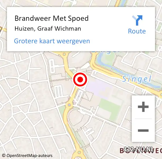 Locatie op kaart van de 112 melding: Brandweer Met Spoed Naar Huizen, Graaf Wichman op 20 september 2024 00:43