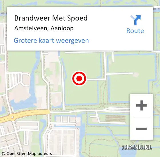 Locatie op kaart van de 112 melding: Brandweer Met Spoed Naar Amstelveen, Aanloop op 20 september 2024 08:17