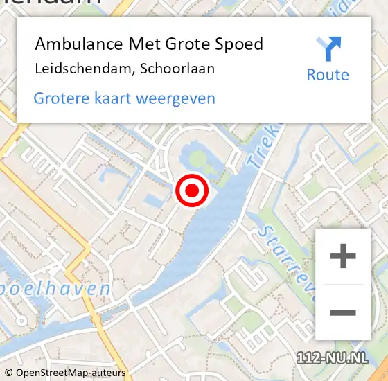 Locatie op kaart van de 112 melding: Ambulance Met Grote Spoed Naar Leidschendam, Schoorlaan op 20 september 2024 08:43