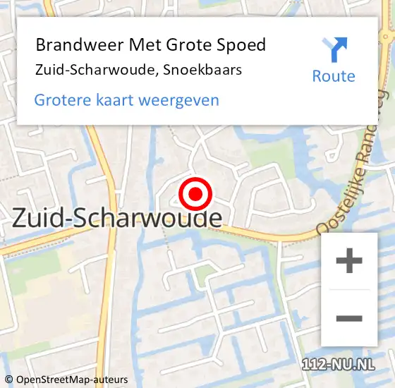 Locatie op kaart van de 112 melding: Brandweer Met Grote Spoed Naar Zuid-Scharwoude, Snoekbaars op 20 september 2024 09:59