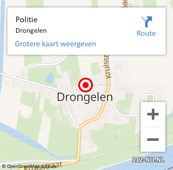 Locatie op kaart van de 112 melding: Politie Drongelen op 20 september 2024 11:09