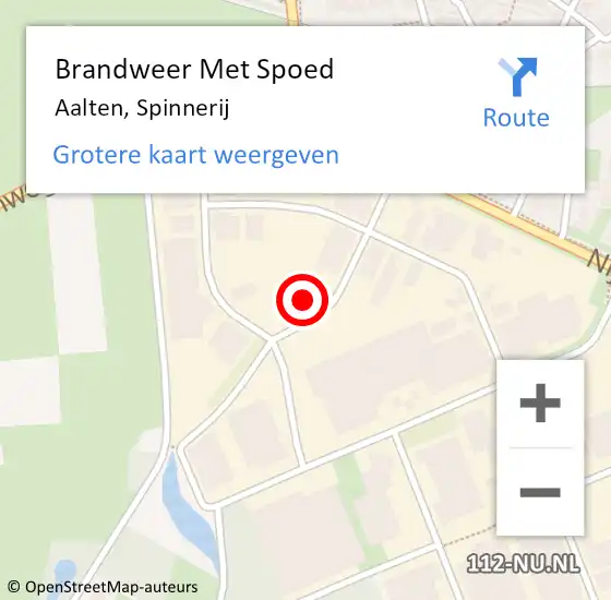 Locatie op kaart van de 112 melding: Brandweer Met Spoed Naar Aalten, Spinnerij op 20 september 2024 11:30