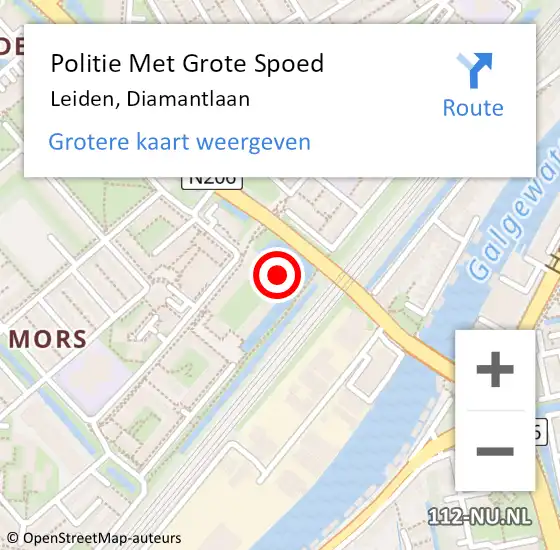 Locatie op kaart van de 112 melding: Politie Met Grote Spoed Naar Leiden, Diamantlaan op 20 september 2024 12:30