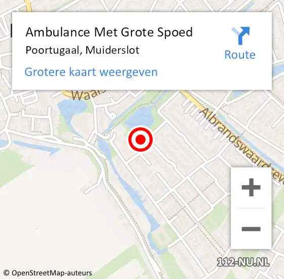 Locatie op kaart van de 112 melding: Ambulance Met Grote Spoed Naar Poortugaal, Muiderslot op 20 september 2024 16:51