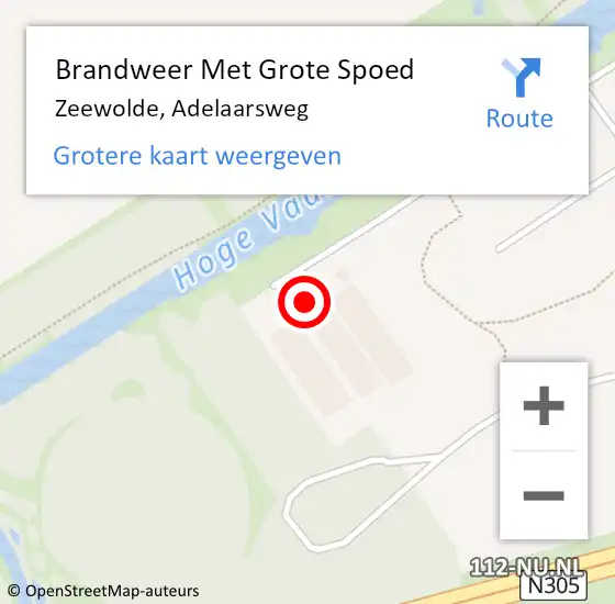 Locatie op kaart van de 112 melding: Brandweer Met Grote Spoed Naar Zeewolde, Adelaarsweg op 20 september 2024 16:52