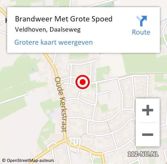 Locatie op kaart van de 112 melding: Brandweer Met Grote Spoed Naar Veldhoven, Daalseweg op 20 september 2024 17:56