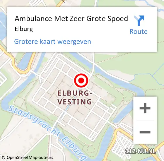 Locatie op kaart van de 112 melding: Ambulance Met Zeer Grote Spoed Naar Elburg op 20 september 2024 23:19