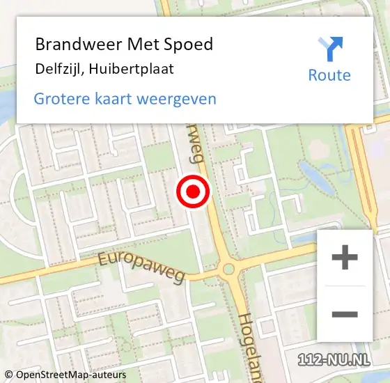 Locatie op kaart van de 112 melding: Brandweer Met Spoed Naar Delfzijl, Huibertplaat op 21 september 2024 01:13