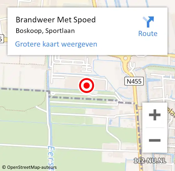 Locatie op kaart van de 112 melding: Brandweer Met Spoed Naar Boskoop, Sportlaan op 21 september 2024 08:22