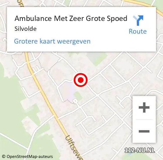 Locatie op kaart van de 112 melding: Ambulance Met Zeer Grote Spoed Naar Silvolde op 21 september 2024 09:10