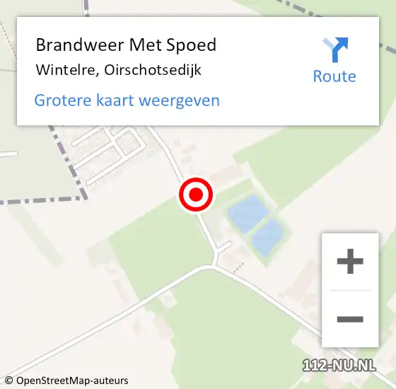 Locatie op kaart van de 112 melding: Brandweer Met Spoed Naar Wintelre, Oirschotsedijk op 21 september 2024 10:27