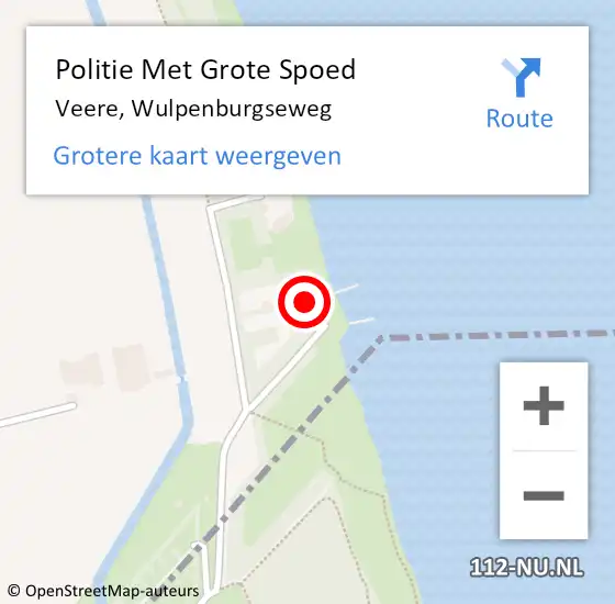 Locatie op kaart van de 112 melding: Politie Met Grote Spoed Naar Veere, Wulpenburgseweg op 21 september 2024 11:41