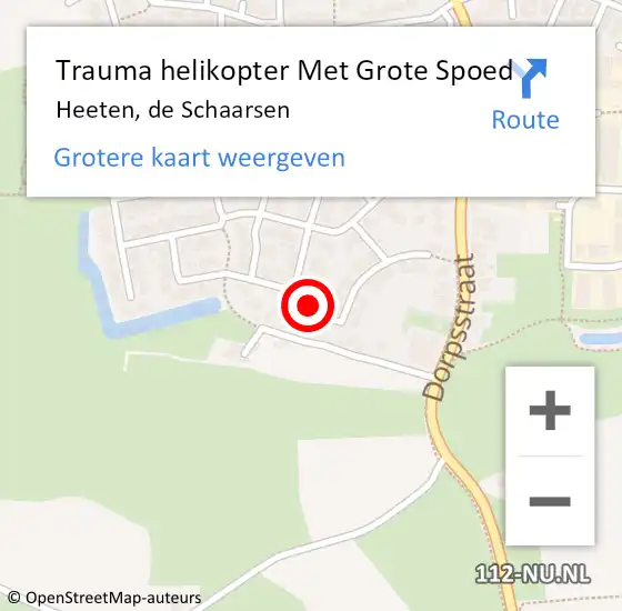 Locatie op kaart van de 112 melding: Trauma helikopter Met Grote Spoed Naar Heeten, de Schaarsen op 21 september 2024 13:10