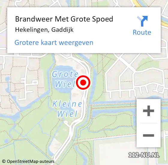 Locatie op kaart van de 112 melding: Brandweer Met Grote Spoed Naar Hekelingen, Gaddijk op 21 september 2024 13:41