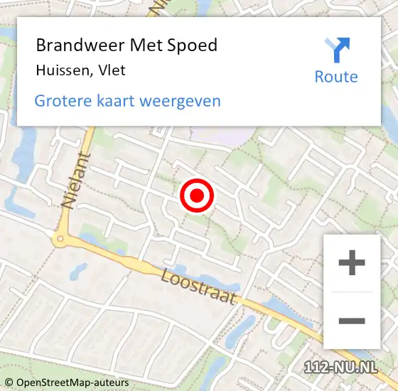 Locatie op kaart van de 112 melding: Brandweer Met Spoed Naar Huissen, Vlet op 21 september 2024 15:25