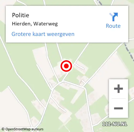 Locatie op kaart van de 112 melding: Politie Hierden, Waterweg op 21 september 2024 16:18