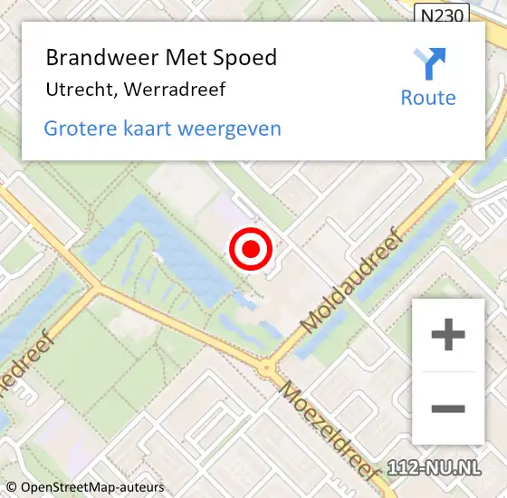 Locatie op kaart van de 112 melding: Brandweer Met Spoed Naar De Steeg, Werradreef op 21 september 2024 16:33