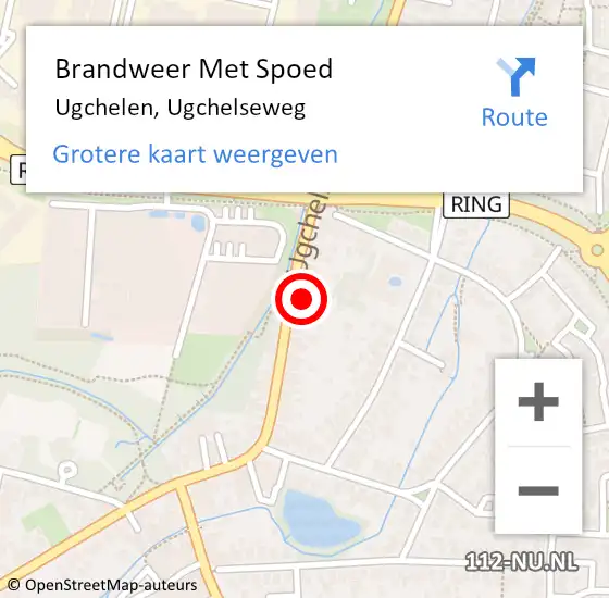 Locatie op kaart van de 112 melding: Brandweer Met Spoed Naar Ugchelen, Ugchelseweg op 21 september 2024 17:04