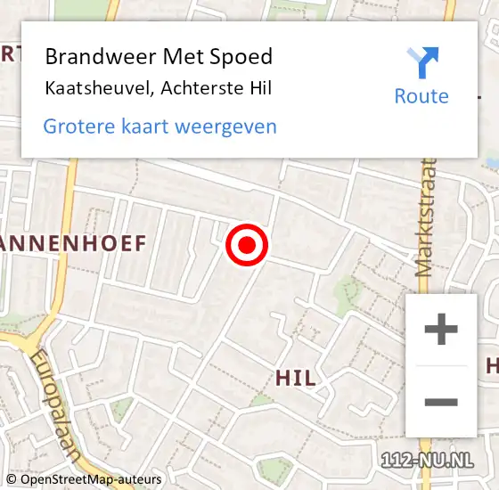 Locatie op kaart van de 112 melding: Brandweer Met Spoed Naar Kaatsheuvel, Achterste Hil op 21 september 2024 18:10