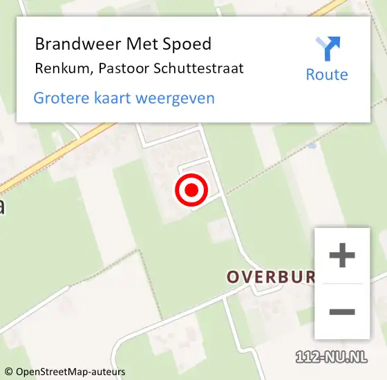 Locatie op kaart van de 112 melding: Brandweer Met Spoed Naar Renkum, Pastoor Schuttestraat op 21 september 2024 20:56